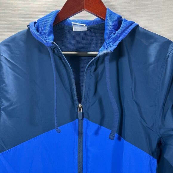 Vintage Starter Windbreaker Jacket Mens Small Full Zip Hood Pockets Logo 90's - Picture 2 of 7